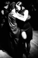 black and white image of tango dancing